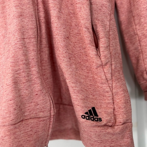 Adidas Pink Zip Long Hoodie Coat - Cozy Sporty - Size S/M - Picture 8 of 8